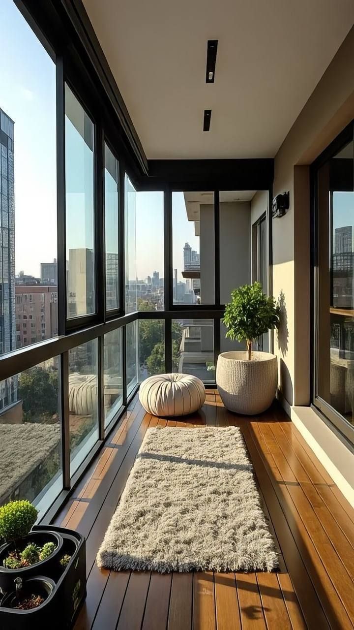 Ev ve ofislerde kullanılan şık ve dayanıklı cam balkon sistemleri